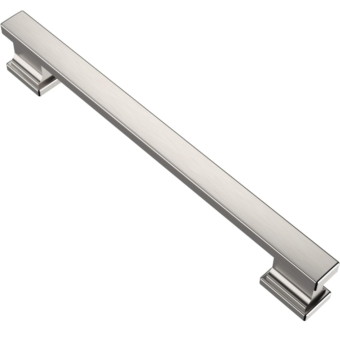 Alzassbg 10 Pack Brushed Satin Nickel Cabinet Pulls, 6-1/4 Inch(160mm) Hole Centers Cabinet Handles Kitchen Hardware for Cabinets and Drawers AL3061SN