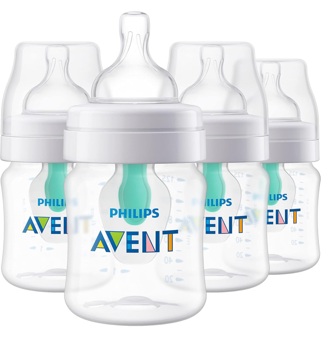 Philips Avent Anti Colic Bottle with AirFree Vent 4oz 4pk Clear 0m The Discount Store