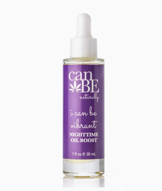 canBE naturally i can be vibrant NIGHTTIME OIL BOOST, Facial Oil Serum w/Hemp Seed Oil and Cranberry Extract