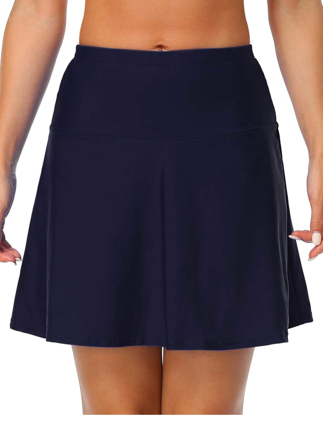 Hilor Women's High Waisted Swim Skirt Bottoms Athletic Tankini Swimsuit Skirt 14 NWT