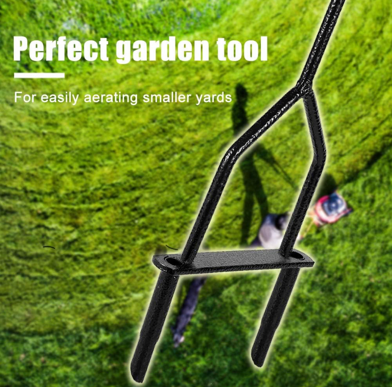 Lawn Core Aerator Manual Grass Garden Tiller Dethatching Tool Core Aeration Tool for Turf Runoff and Soil Compaction Healthier for Yard, Lawn Easy to Use Black and Green