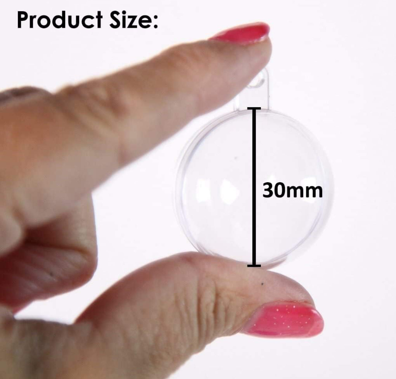 uxcell 12pcs 1 3/16-inch(30mm) Clear Plastic Ornaments Ball