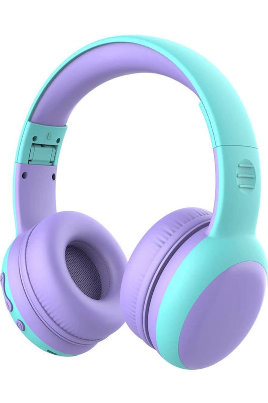 gorsun Bluetooth Kids Headphones with Microphone,Children's Wireless Headsets with 85dB Volume Limited Hearing Protection,Stereo Over-Ear Headphones for Boys and Girls (Purple)