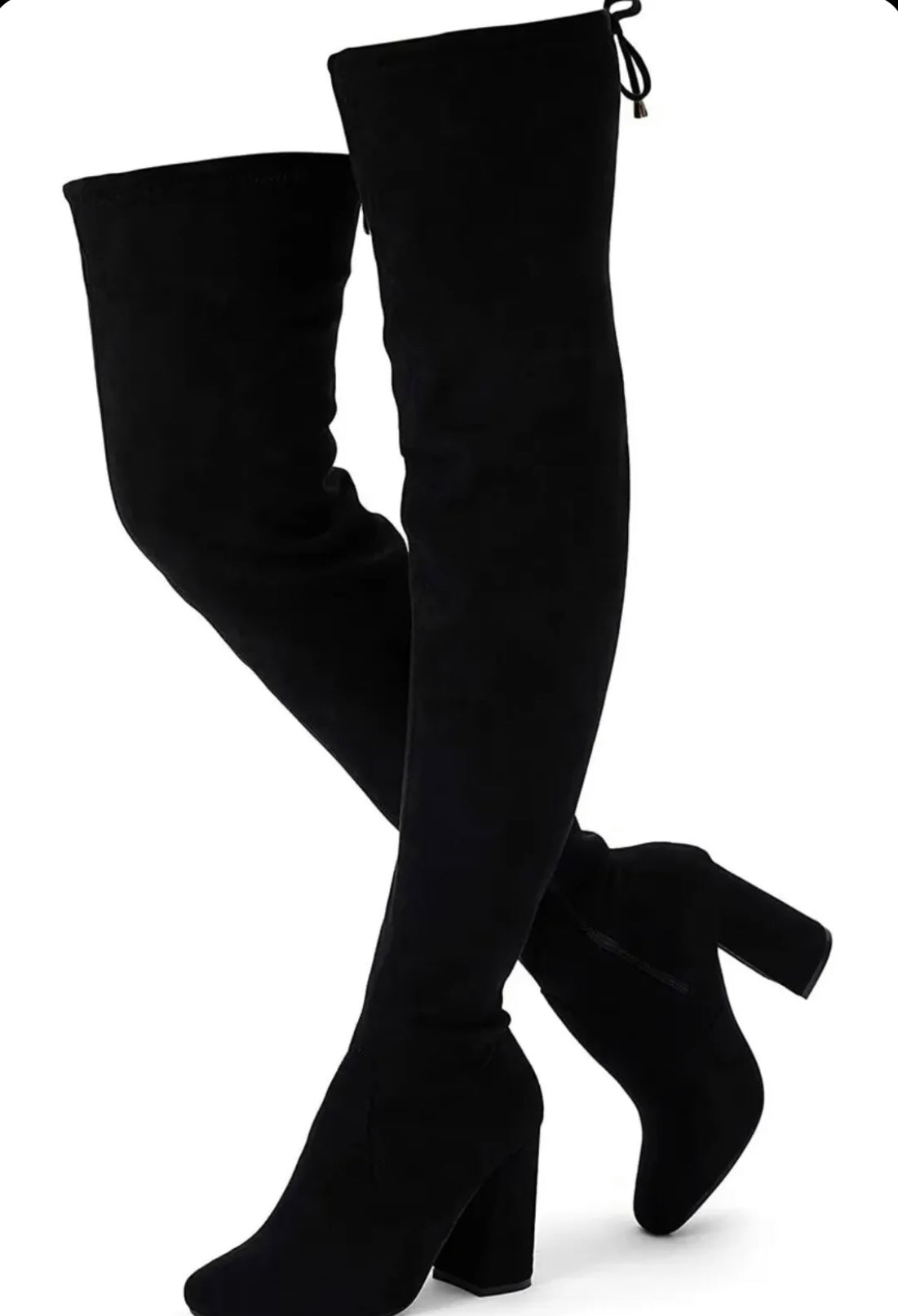 Vepose Women's 995 Fall Over The Knee High Stylish Long Boots, Black 7