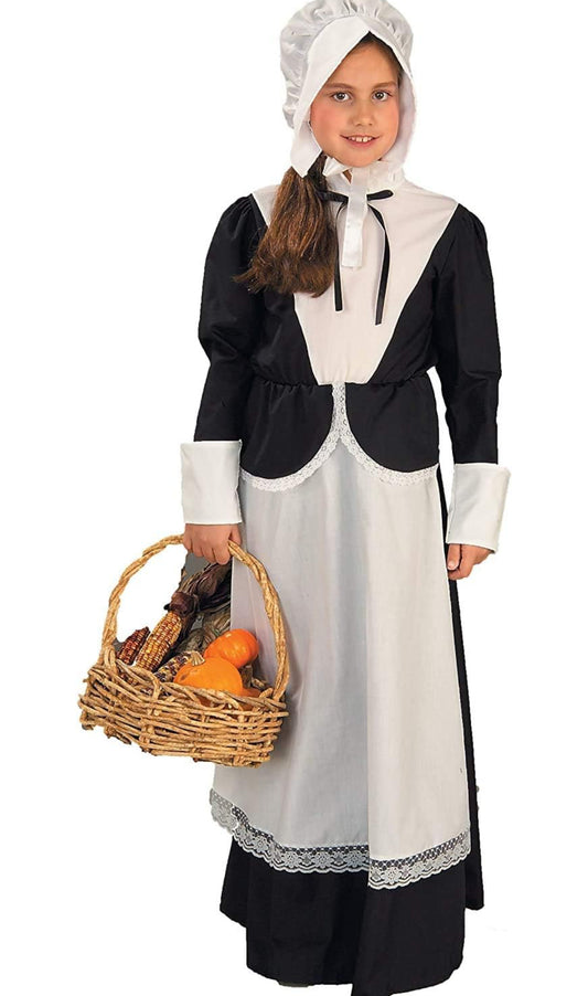 Rubie's Child's Forum Pilgrim Girl Costume, Large,Black/White, size large