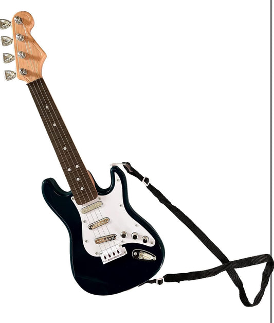 16 inch Mini Guitar Toy for Kids,Portable Electronic Black Guitar Musical Instrument Toy, Birthday Gifts for Beginner Children Toddler Boys Girls Age 3-6