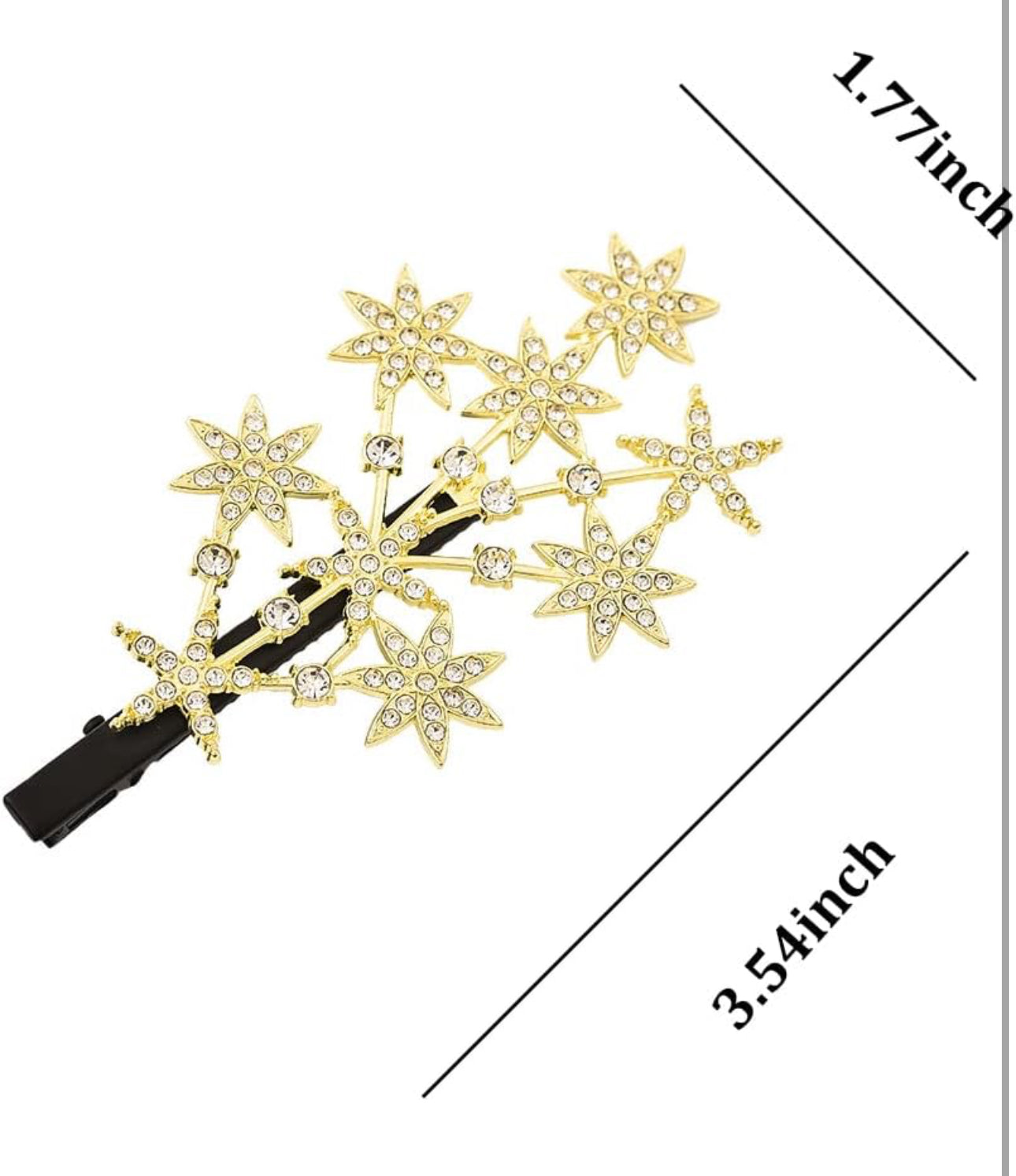 Star Hair Clips Crystal Bobby Pins Women Girls Bling Rhinestone Headpiece Hair Accessories