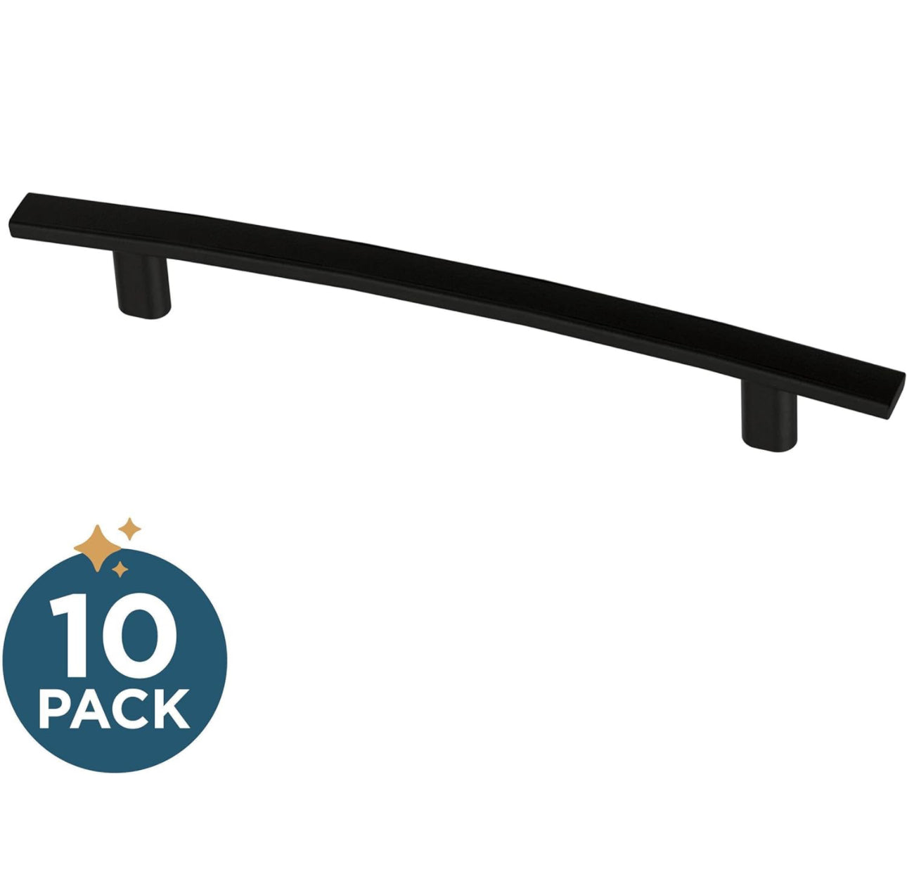 Franklin Brass Subtle Arch Cabinet Pull, Black, 5-1/16 in (128mm) Drawer Handle, 10 Pack, P44434-FB-B