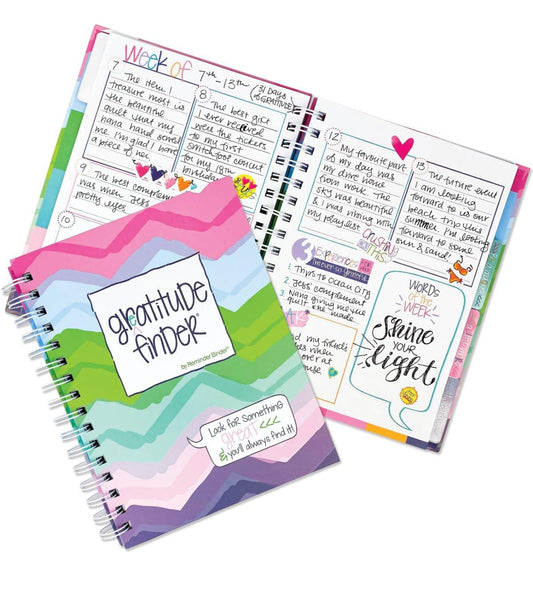 Denise Albright Gratitude Finder® 52 Week Non-Dated Journal for Women, Teens & Girls with 165 Hand-Illustrated Stickers