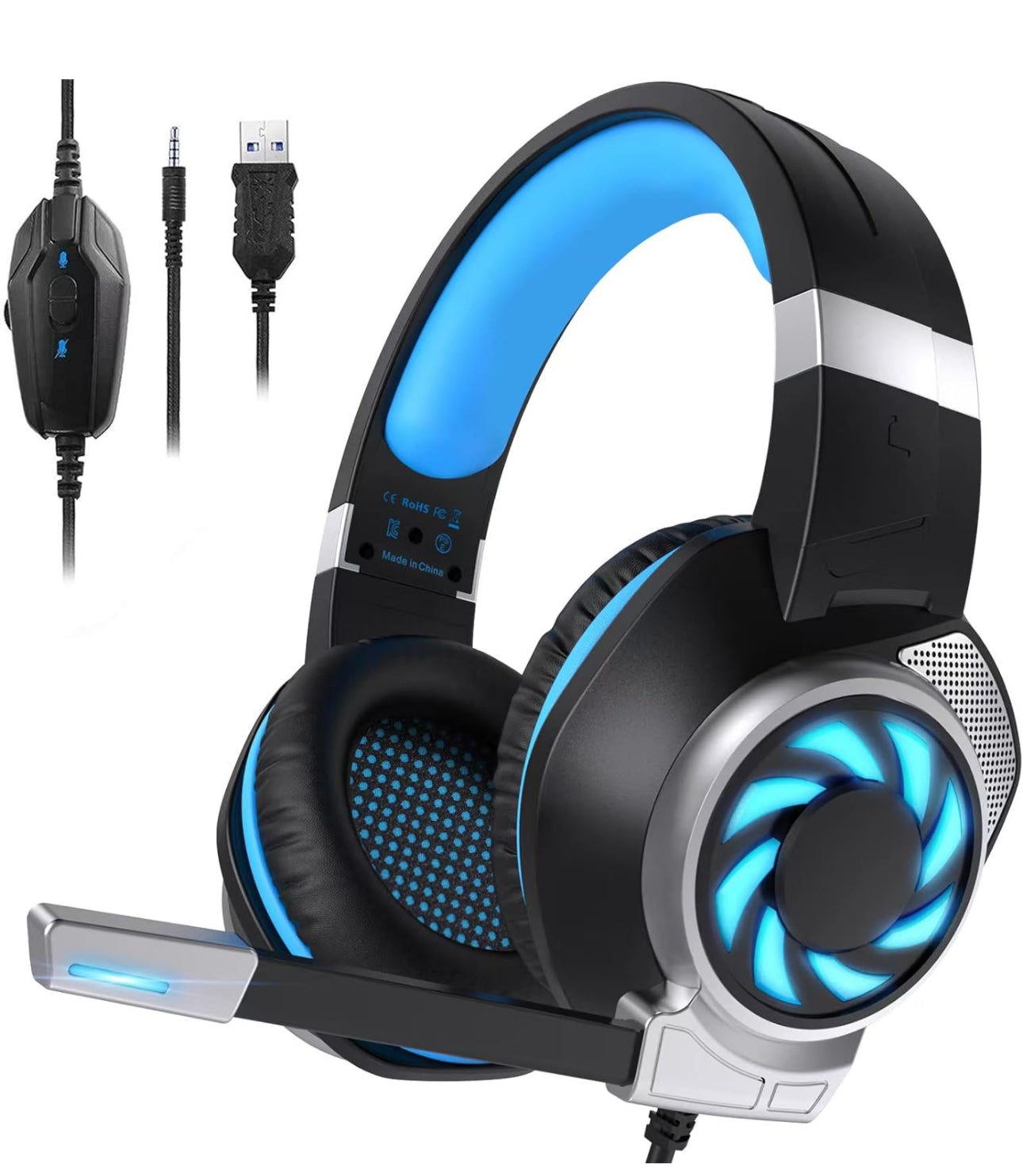 Headsets for Xbox One, PS4, PC, Nintendo Switch, Mac, Gaming Headset w –  The Discount Store