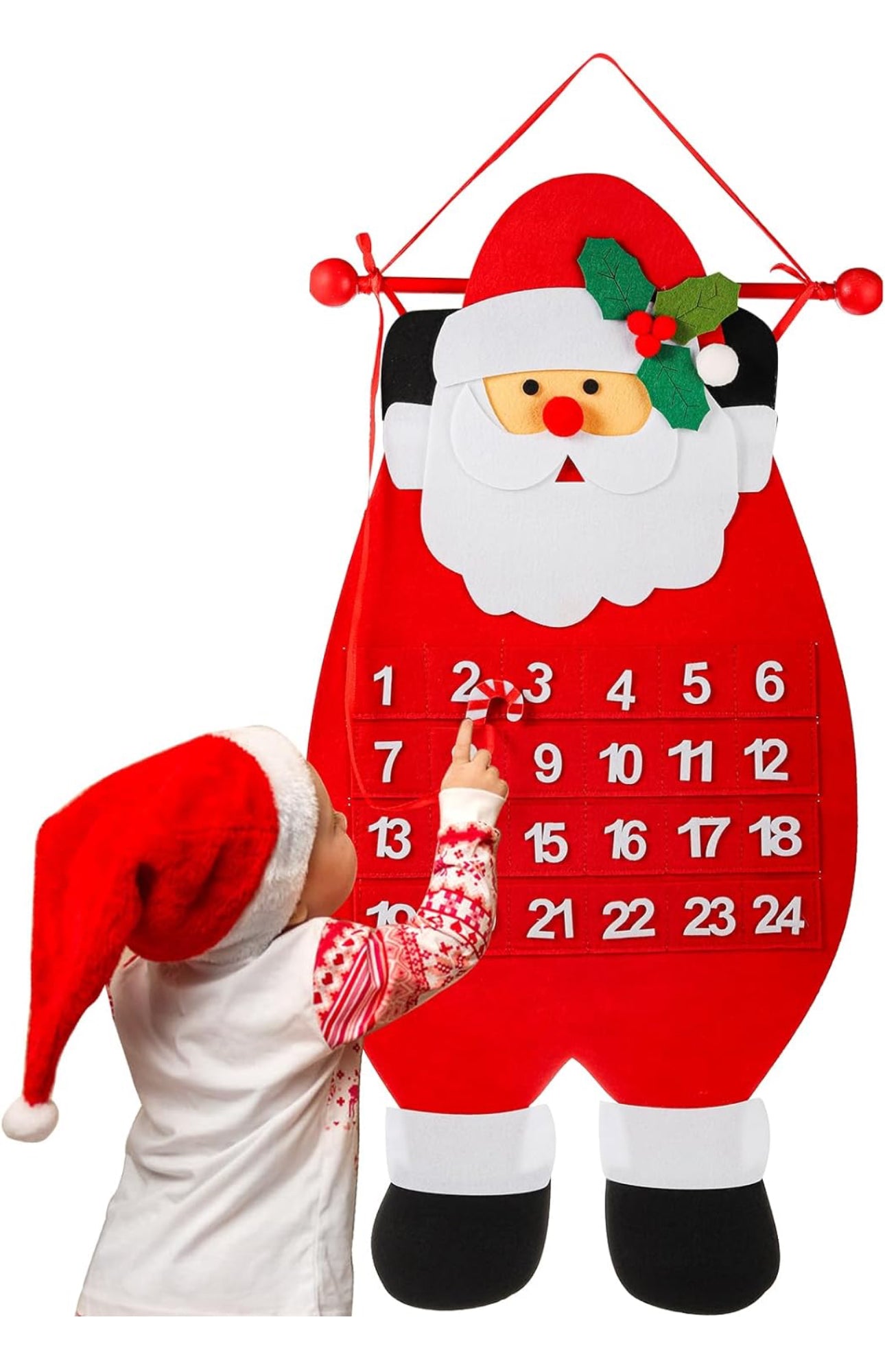 Santa Christmas Felt Advent Calendar