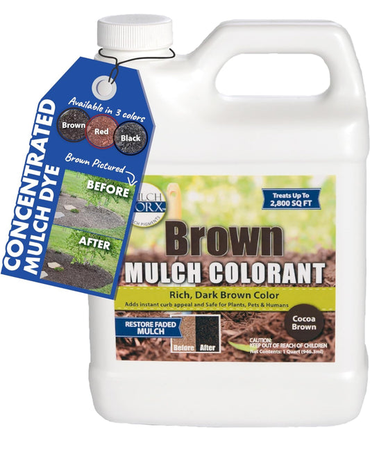 MulchWorx Brown Mulch Color Concentrate - 2,800 Sq. Ft. - Rich Dark Brown Mulch Dye Spray