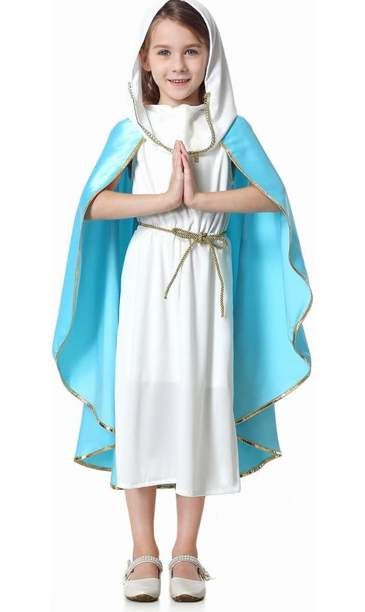 Saint Costume for Girls, Virgin Mary Costumes for Girls, size large