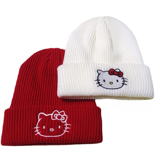 Cute Sanrio Hello Kitty Knitted Hat, assorted colors