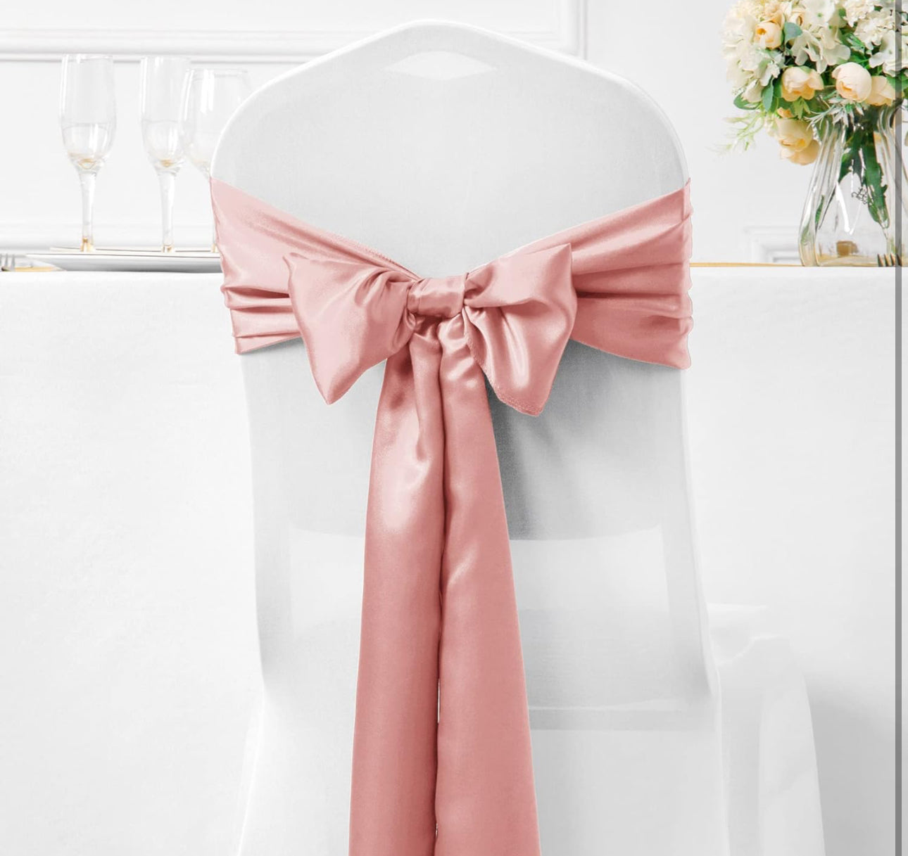 11-Pack Rose Gold Satin Table Runner 12 x 108 Inch Long Table Runner for Wedding, Birthday Party, Premium Table Runners for Banquets, Graduations, Engagements