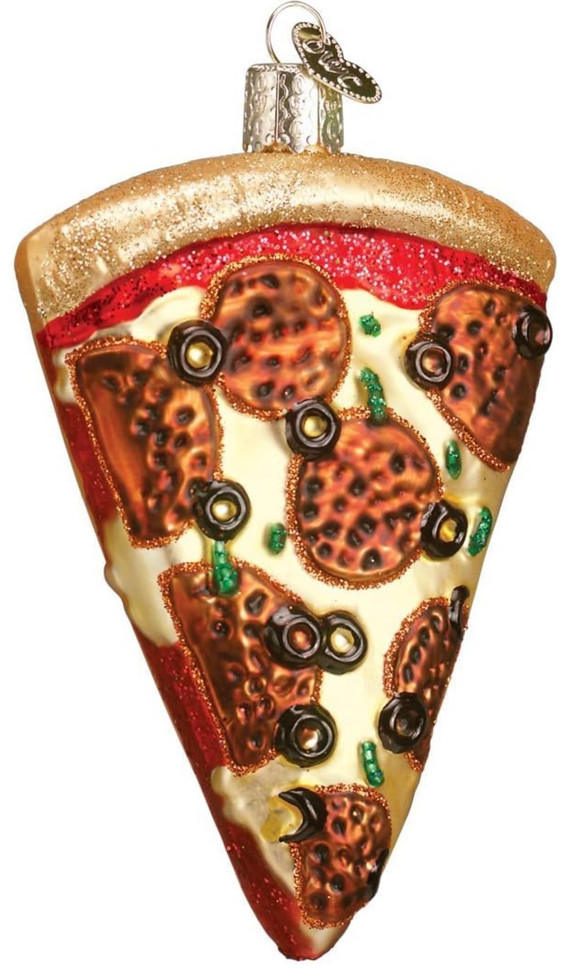 Old World Christmas Pizza Slice Glass Blown Ornaments for Christmas Tree