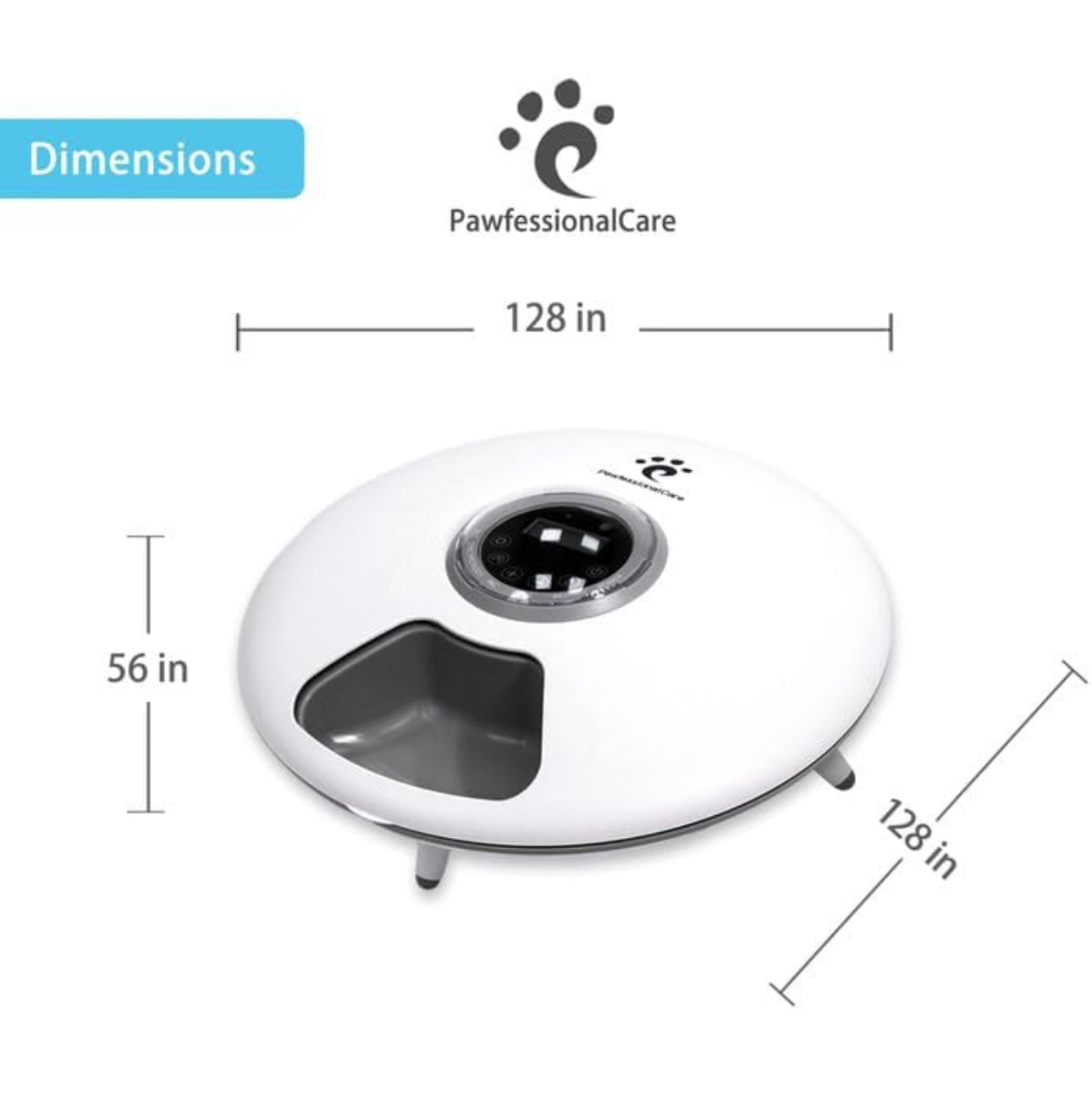 PawfessionalCare Automatic Cat Feeder 6 Meals Pet Food Dispenser with Programmed Timer Automatic Pet Feeder with Voice Reminder, with Battery and USB Cable for Cats and Small to Medium Dogs