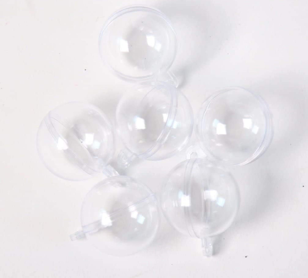 uxcell 12pcs 1 3/16-inch(30mm) Clear Plastic Ornaments Ball