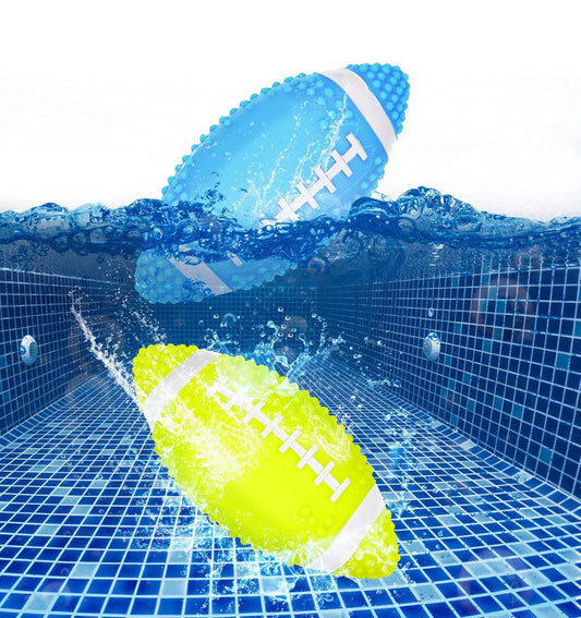 Swimming Pool Football Waterproof Football Beach Water Footballs for Underwater Passing Dribbling Diving Pool Game Toys with Hose Adapter Filling Needle for Teens Adults (Bright Color