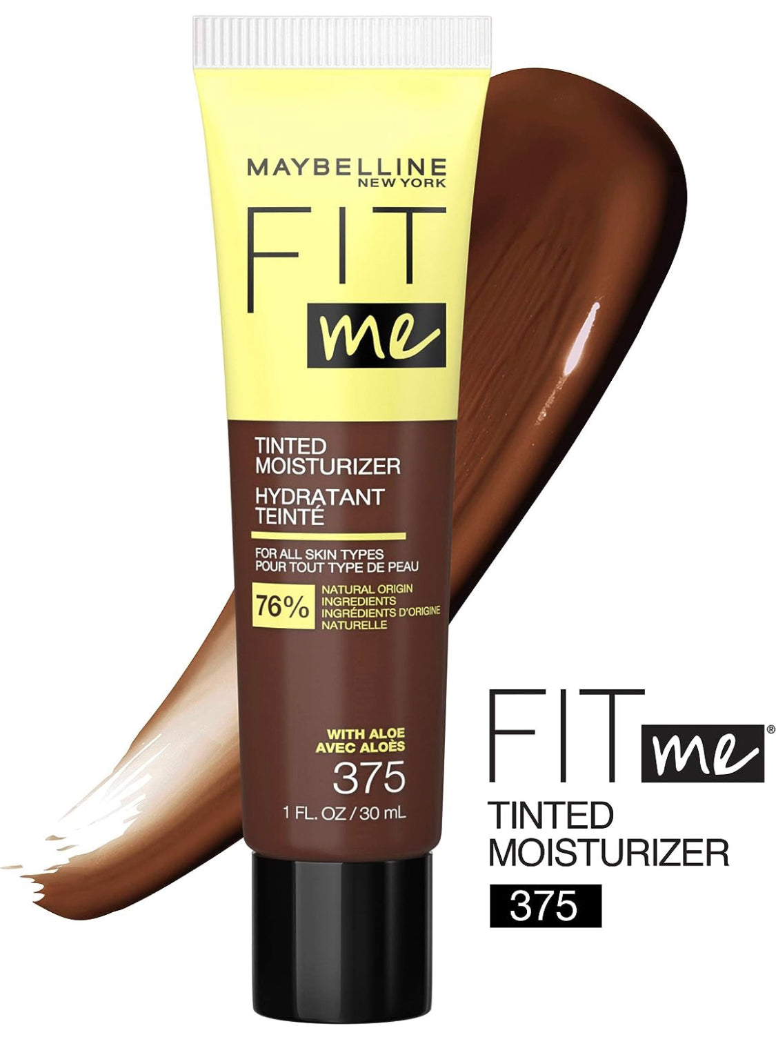 Maybelline New York Fit Me Tinted Moisturizer, Natural Coverage, 375