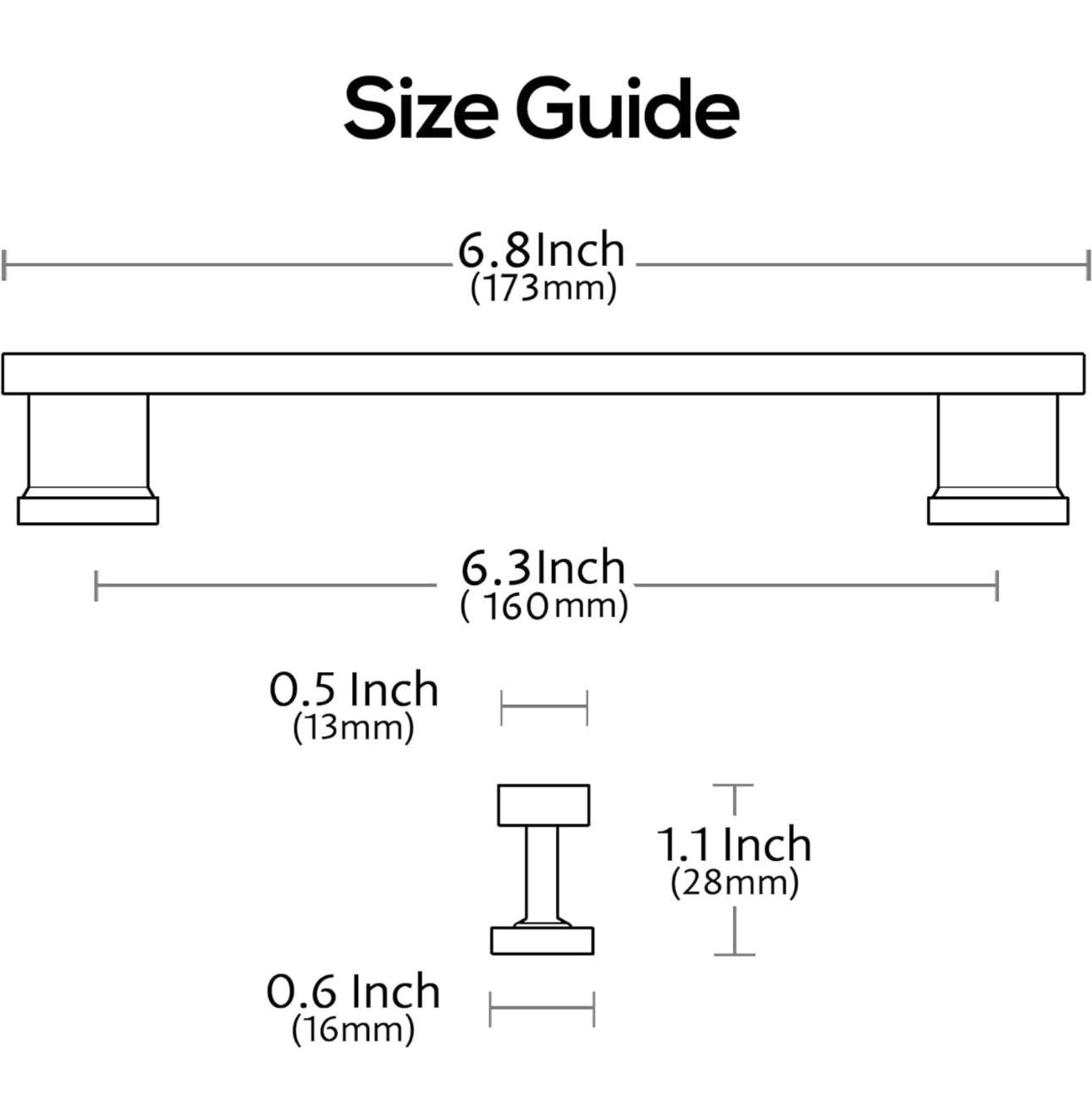 Alzassbg 10 Pack Brushed Satin Nickel Cabinet Pulls, 6-1/4 Inch(160mm) Hole Centers Cabinet Handles Kitchen Hardware for Cabinets and Drawers AL3061SN