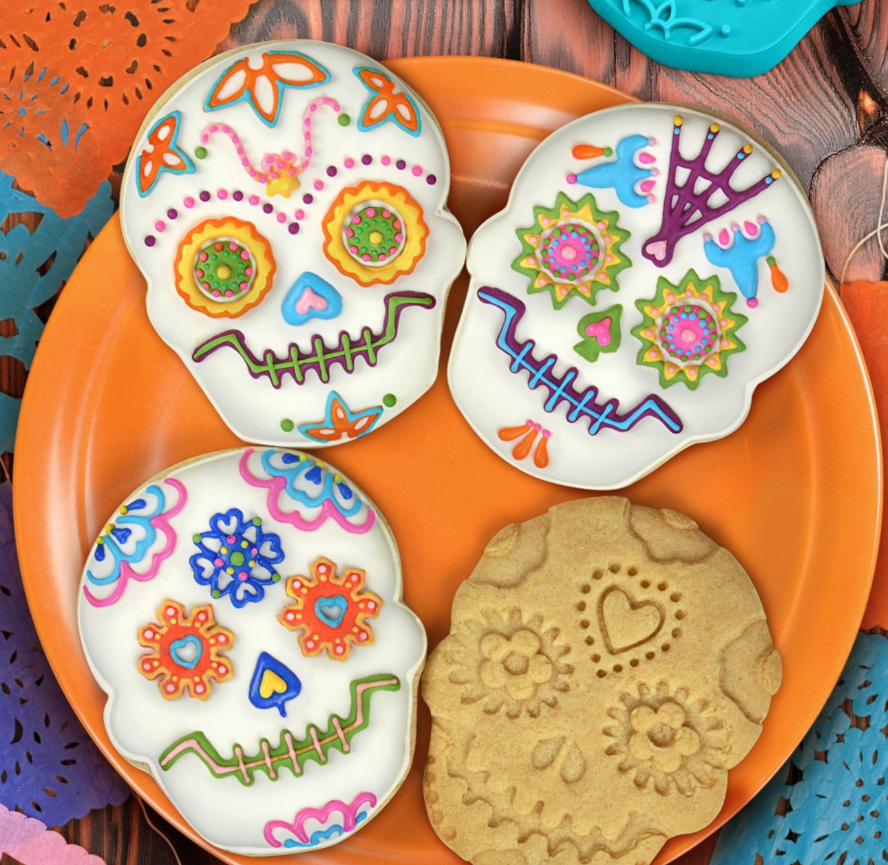 Genuine Fred SWEET SPIRITS Day of the Dead Cookie Cutter/Stampers, Set of 4