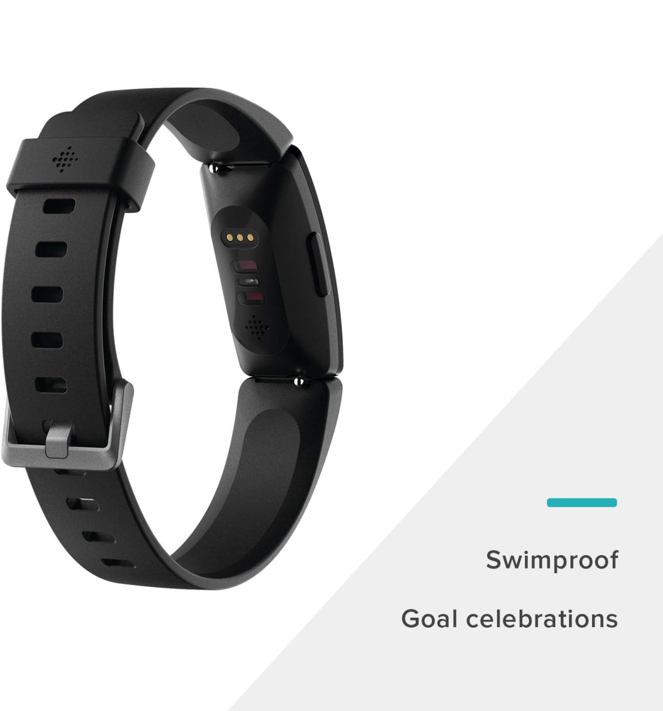 Fitbit Inspire HR Heart Rate and Fitness Tracker, One Size (S and L Bands Included), 1 Count