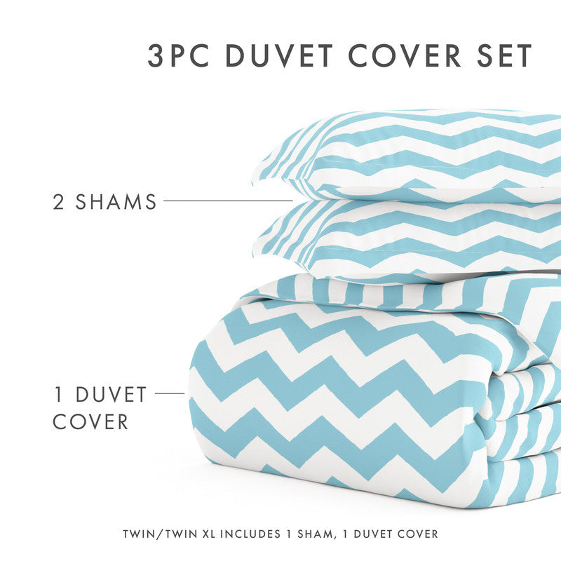 Arrow Turquoise Pattern Duvet Cover Set Ultra Soft Microfiber Bedding, Twin/Twinxl-one duvet cover and one sham