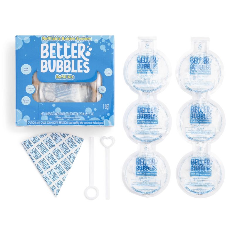 Better Bubbles Refill Kit 6pk Concentrate with 2pc Wands