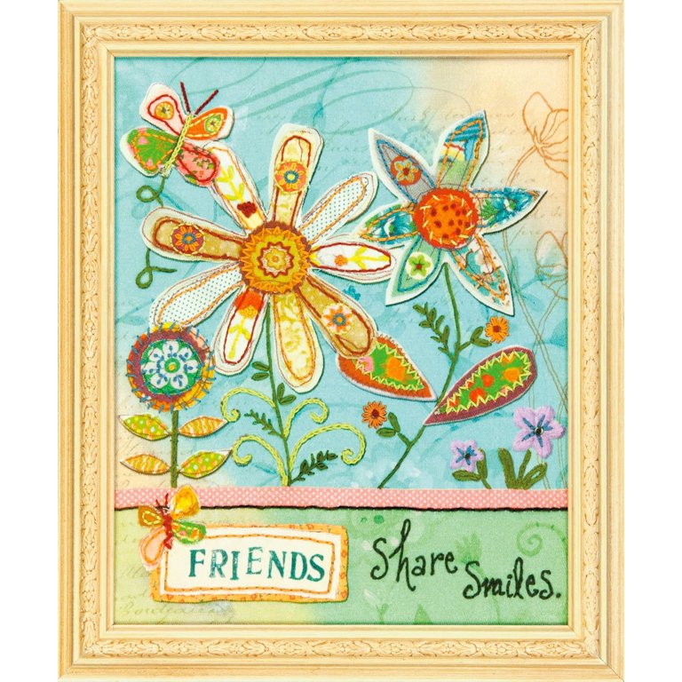 Dimensions Crafts Friends Share Embroidery and Applique Kit