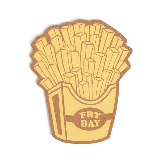 U Brands 8x10 Shaped Cork Board French Fries/Yellow