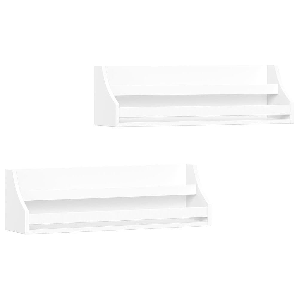 RiverRidge Home Book Nook Wall Bookshelf in White (Set of 2)