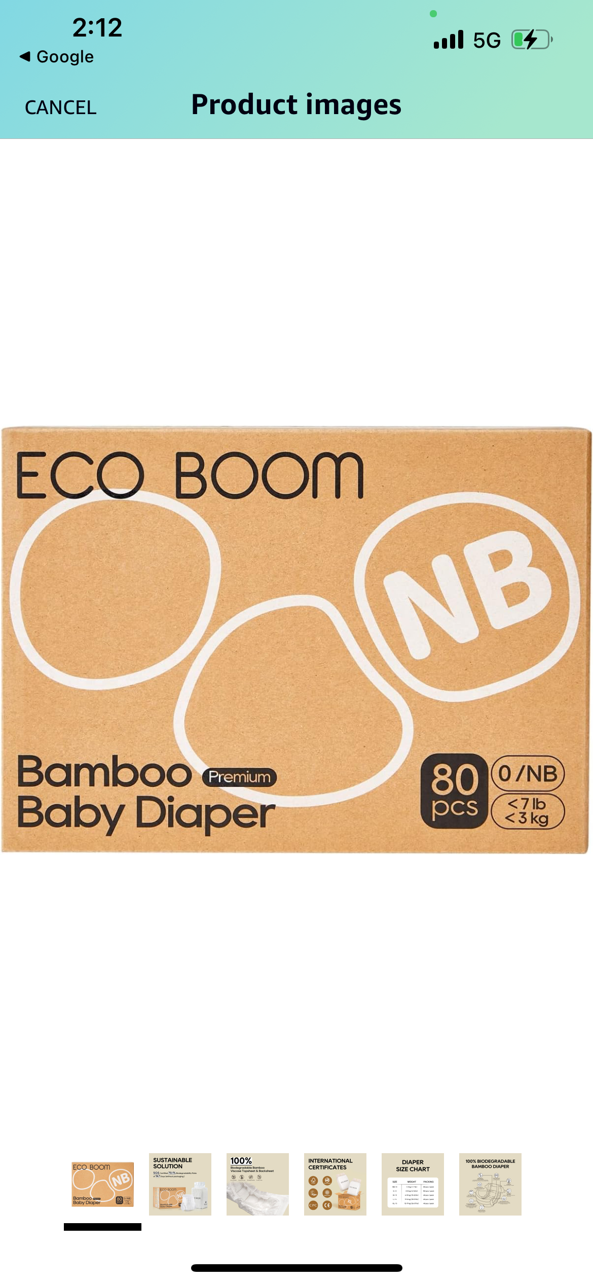 ECO BOOM Diapers, Baby Bamboo Viscose Diapers, Eco-Friendly Natural Soft Disposable Nappies for Infant, Size 0 Suitable for up to 7 lbs (Newborn - 80 Count)