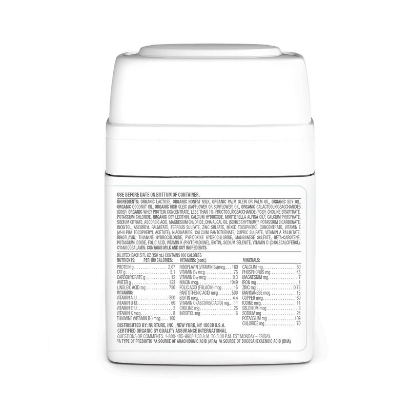HappyBaby Organic Powder Infant Formula - 21oz (use by 11/02/2024)