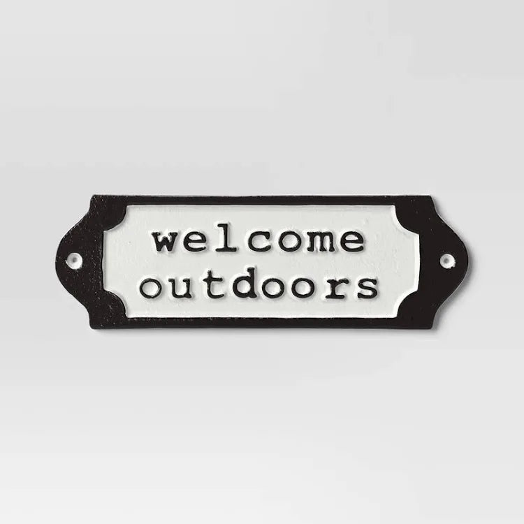 Welcome Outdoors Aluminum Wall Sign - Smith & Hawken