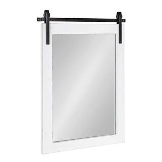 Kate and Laurel Cates 24 in. x 18 in. Classic Rectangle Framed White Wall Mirror**READ-small defect