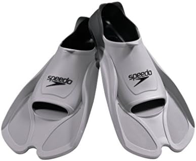 Speedo Unisex Swim Training Fins Biofuse Grey/Black, XL - Men's Shoe size 11-12  Women's Shoe size 12-13