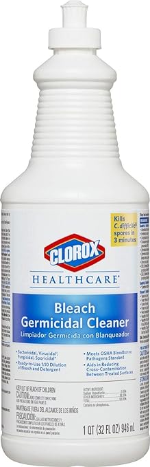 CloroxPro Healthcare Bleach Germicidal Cleaner Pull-Top, Healthcare Cleaning and Industrial Cleaning, 32 Ounces