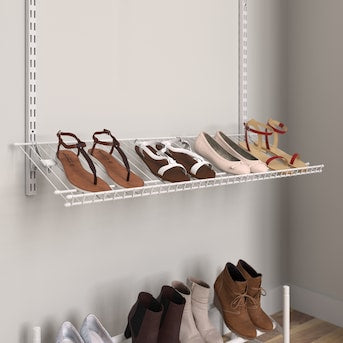 ClosetMaid 4.12-in H 1 Tier 5 Pair White Metal Shoe Rack