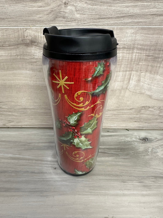 Holiday Plastic Reusable Coffee Cup with screw on lid