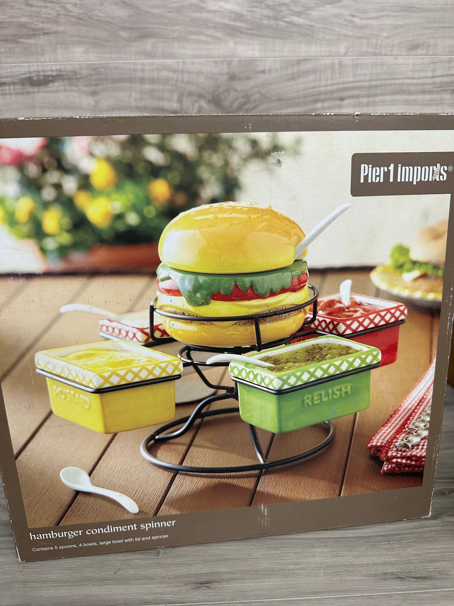 Pier 1 Imports Hamburger Condiment Spinner