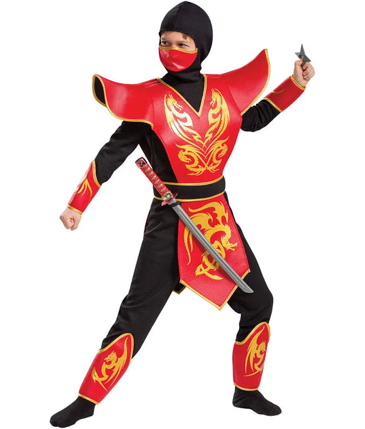 Member's Mark Boy's Ninja Jumpsuit Costume With Sword, Mask & Ninja Star size medium (8-10)