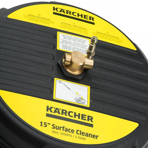 Karcher 15 in. Universal Surface Cleaner Attachment for Gas Power Pressure Washers Rated 2600-3200 PSI - 1/4 in. Quick-Connect