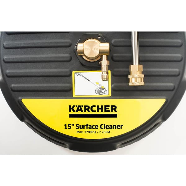 Karcher 15 in. Universal Surface Cleaner Attachment for Gas Power Pressure Washers Rated 2600-3200 PSI - 1/4 in. Quick-Connect