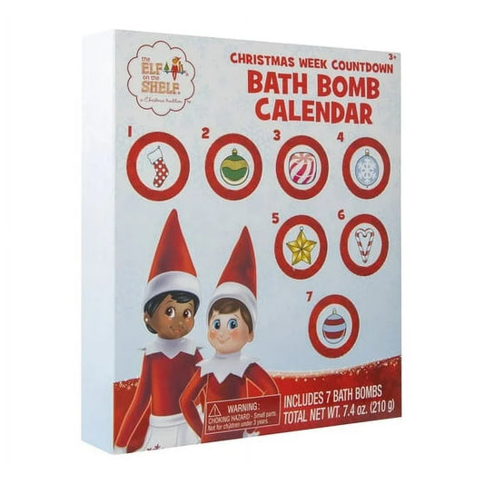 The Elf Christmas Week Countdown Bath Bomb Advent Calendar 7-count