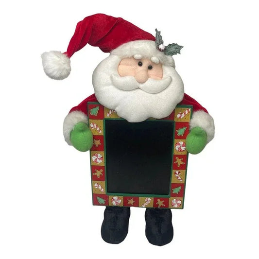 Home Interiors Stuffed Plush Chalk Board Santa Christmas Holiday Kitchen Décor