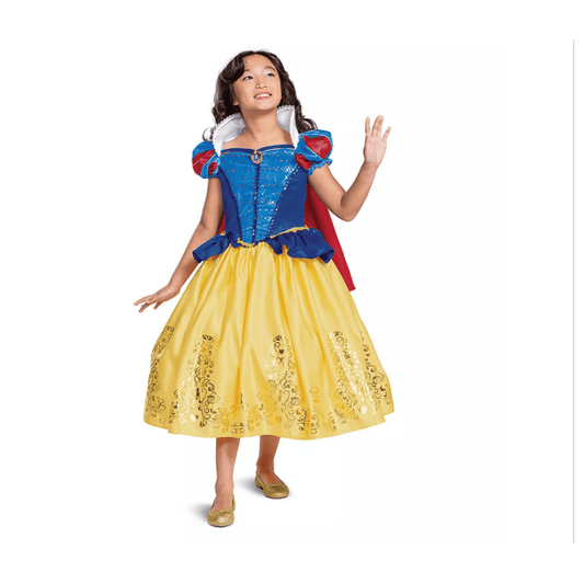 Disguise Girl's Prestige Disney Princess Dress Pretend Play Costume Dress-Up, Snow White