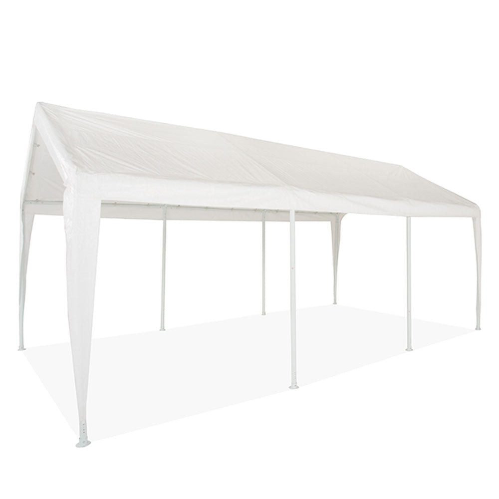 Impact 10x20 (8) Leg Portable Carport - WHITE - 1 1/2" Frame