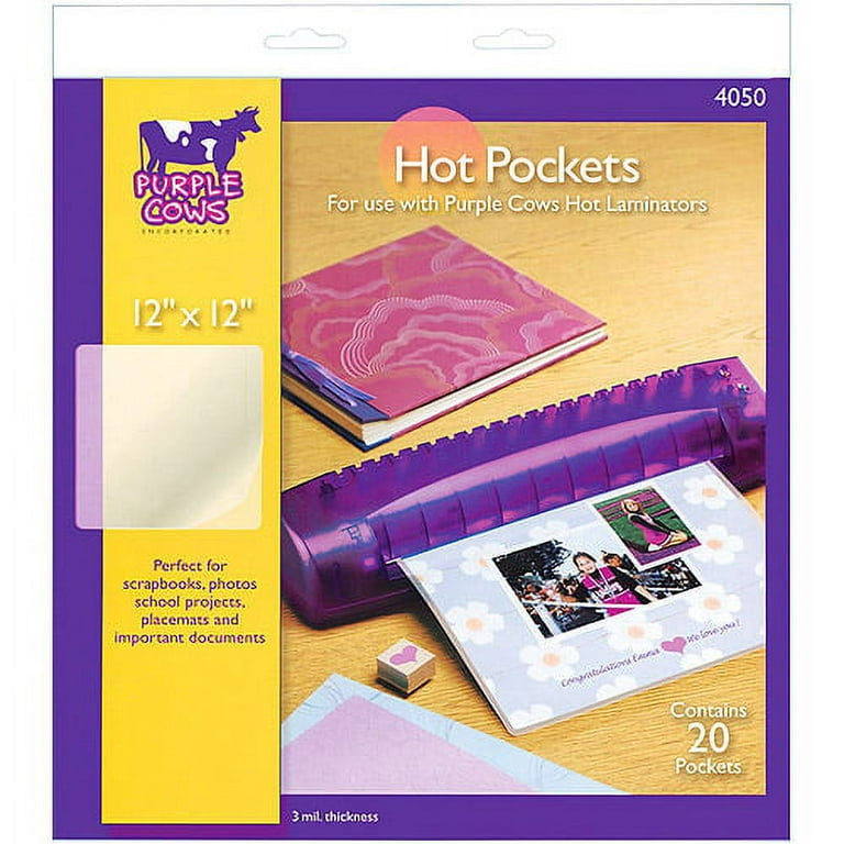 PURPLE COWS Darice 20 Piece Hot Pockets, 12 by 12"