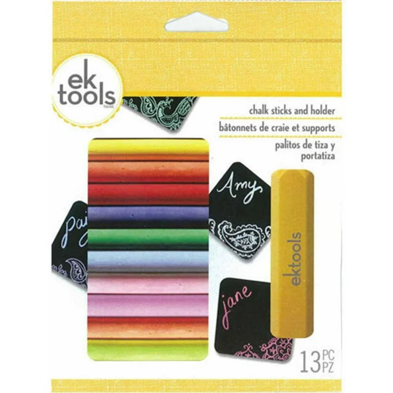 EK Tools Primary Colors Chalk Sticks and Holder